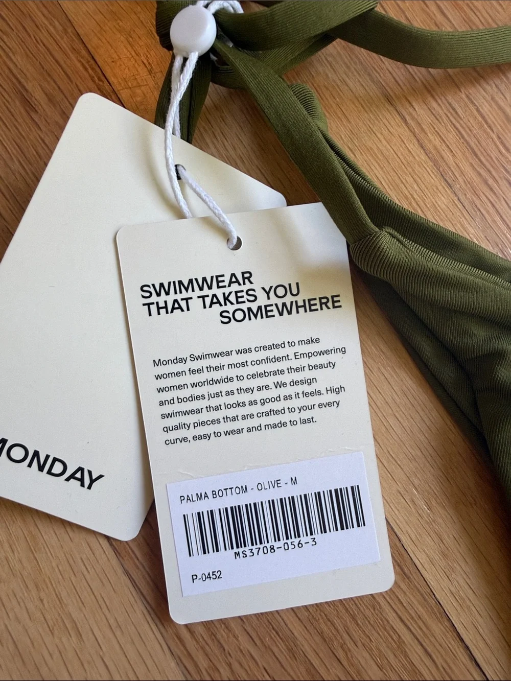 Monday Swimwear minimal olive